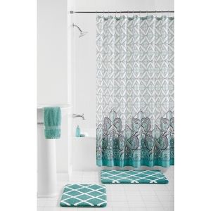 15-Piece Shower Curtain Bath Set